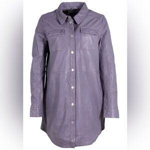 Mauritius Lavender Leather Jacket for Women